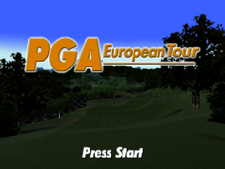 PGA European Tour Golf title screen for Nintendo 64